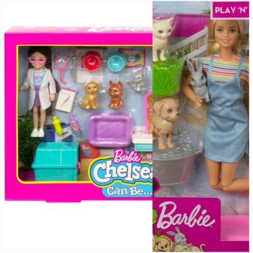 Mattel Barbie Play N Wash Pets Doll Playset - with Chelsea Vet Set 2