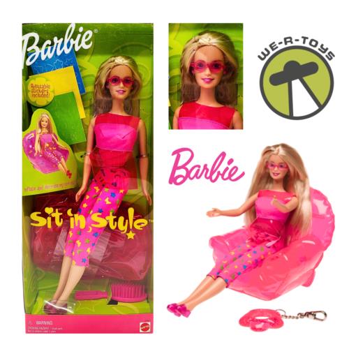 Barbie Sit in Style Doll with Bonus Keychain 1999 Mattel 23421
