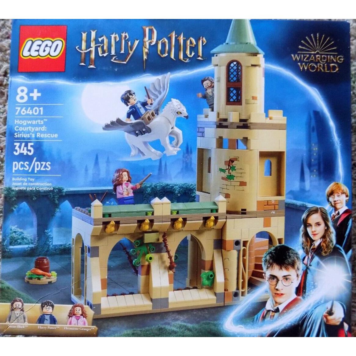 Lego 76401 Harry Potter Hogwarts Courtyard: Sirius`s Rescue New/sealed 8+ 345pcs