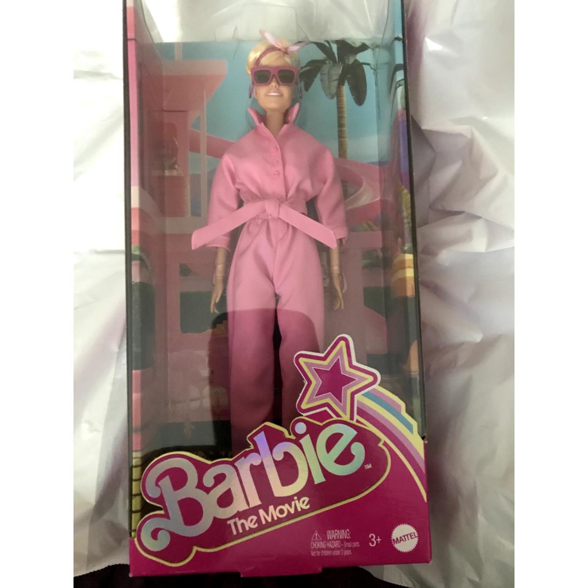 Barbie The Movie Collectible Doll Margot Robbie in Pink Power Jumpsuit Mint Cond