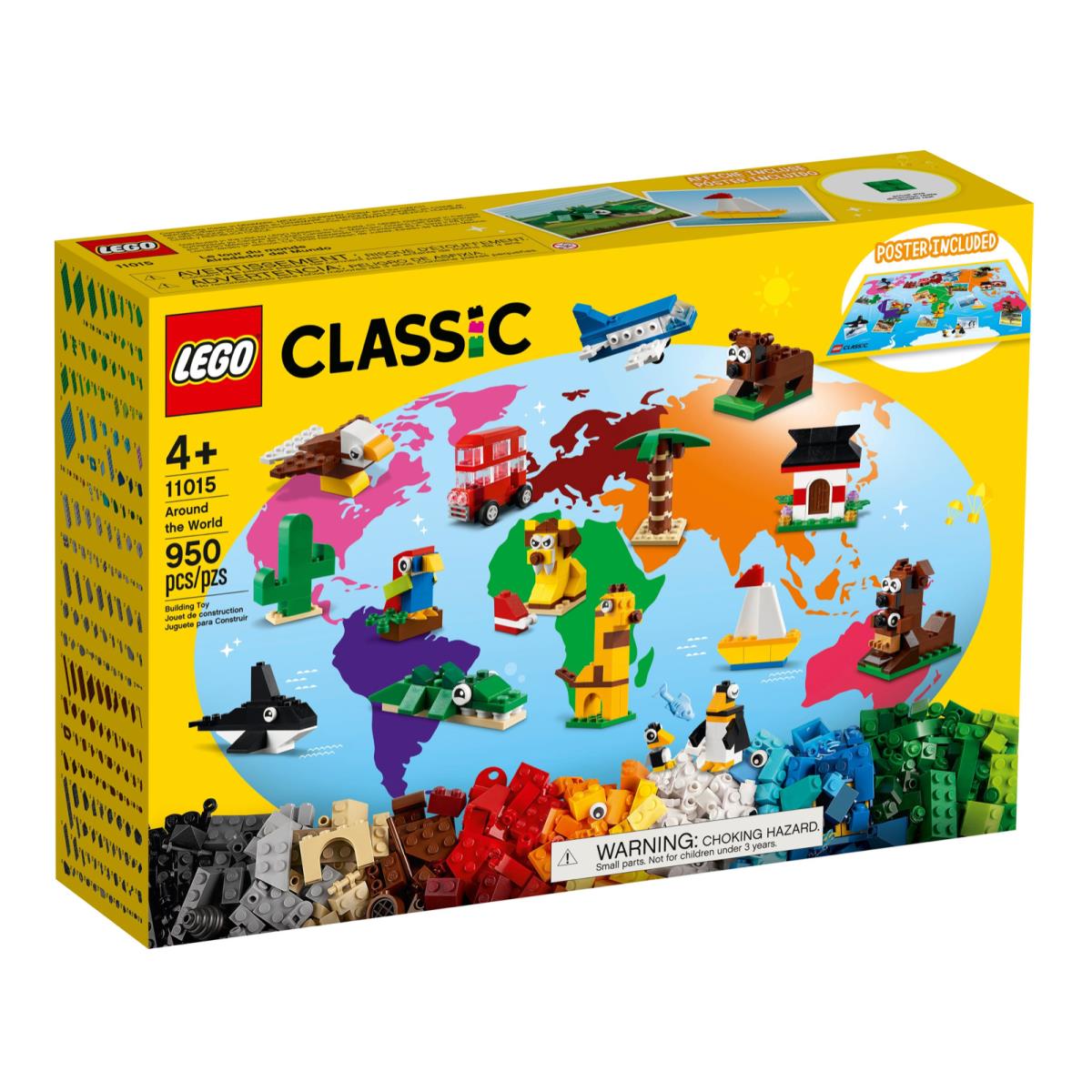 Lego Classic 11015 Around The World-950 Pieces -immediate Shipping