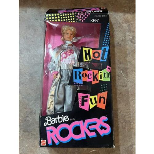 1986 Barbie The Rockers Ken Doll 3131 Mattel Guitar Comb-able Hair