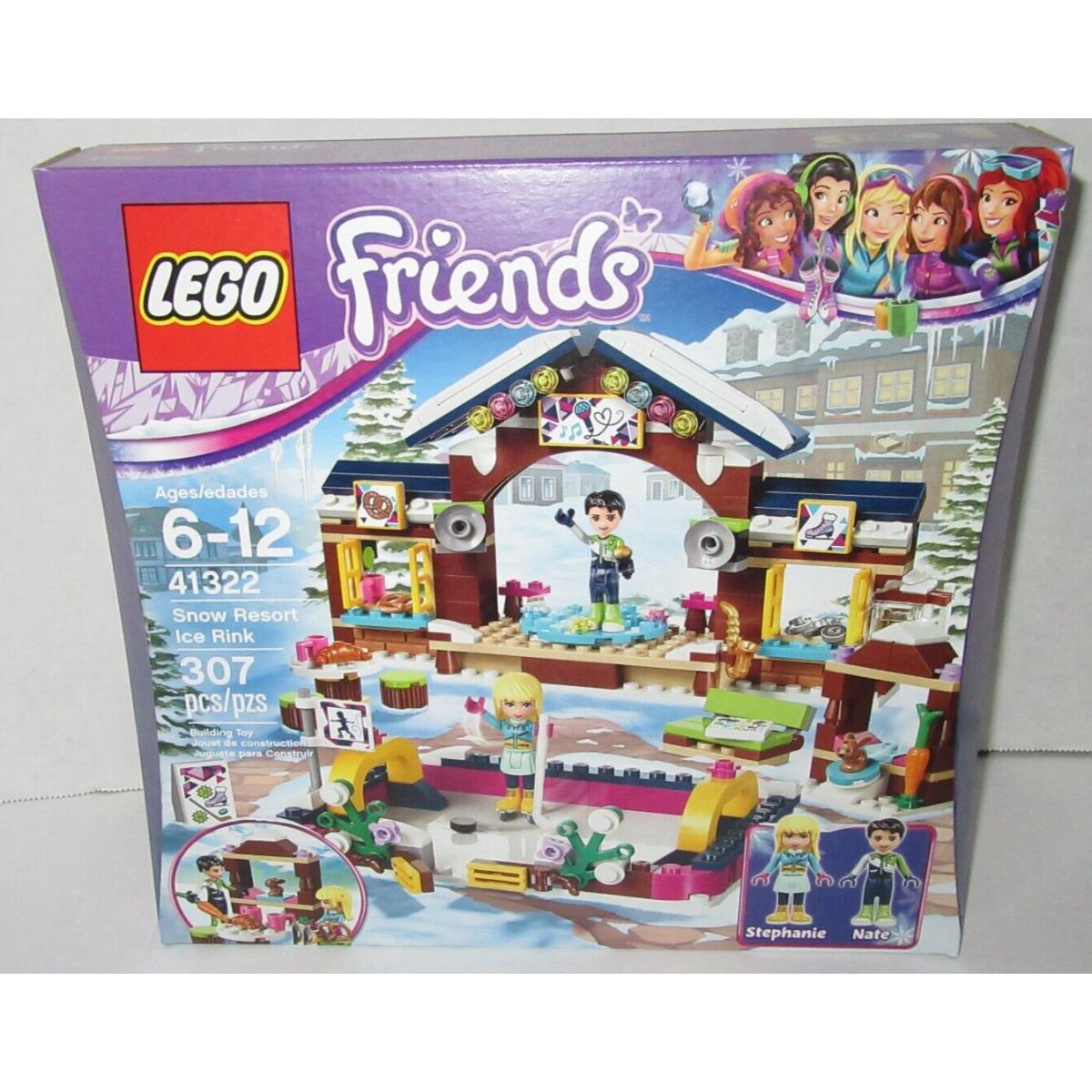 Lego 41322 Friends Snow Resort Ice Rink Retired Nisb Skates Hockey Saxophone