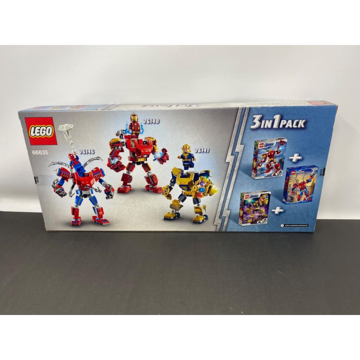 Lego Avengers 3 in 1 Super Mech Pack 66635 452pcs Iron Man Spider-man Thanos