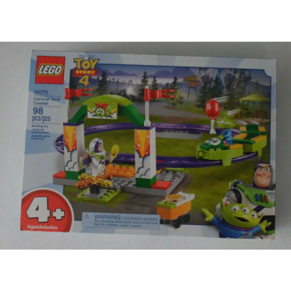 Lego 10771 Toy Story 4 Disney Carnival Thrill Coaster 98 Piece Building Toy Set