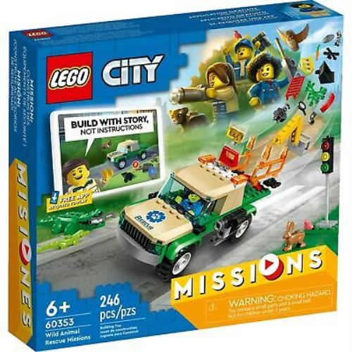 Lego City Wild Animal Rescue Missions with Truck Building Set 60353 246 Piece