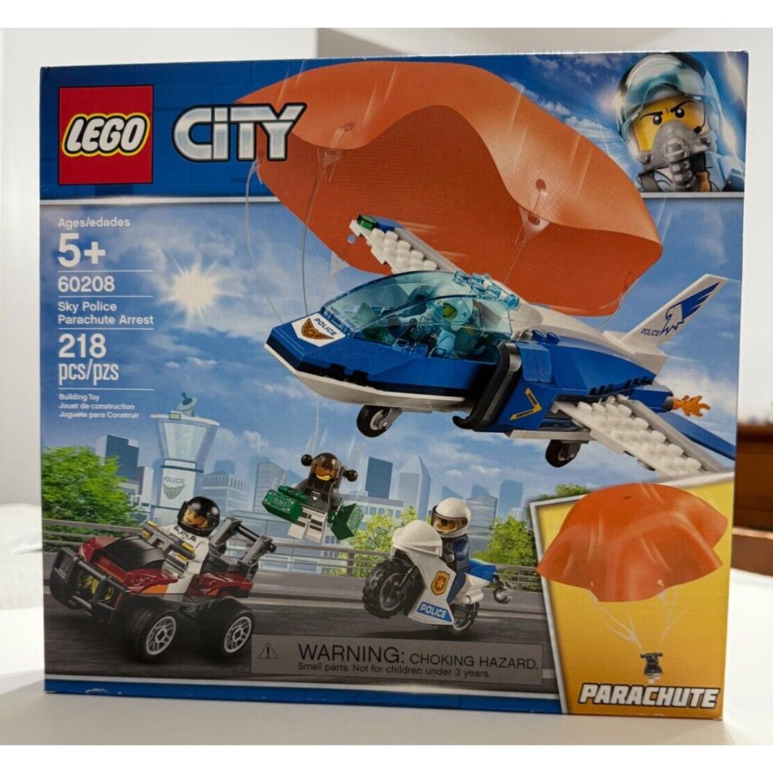 Lego 60208 2019 City Parachute Arrest Sky Police Retired Htf