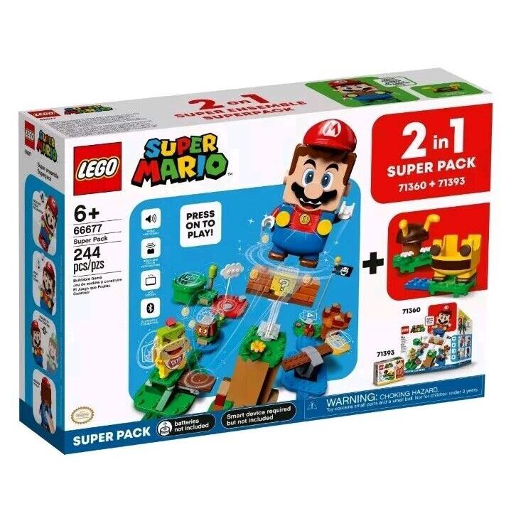 2 in 1 Lego Super Mario Starter Expansion Set Super Pack Adventures 71360- 71393