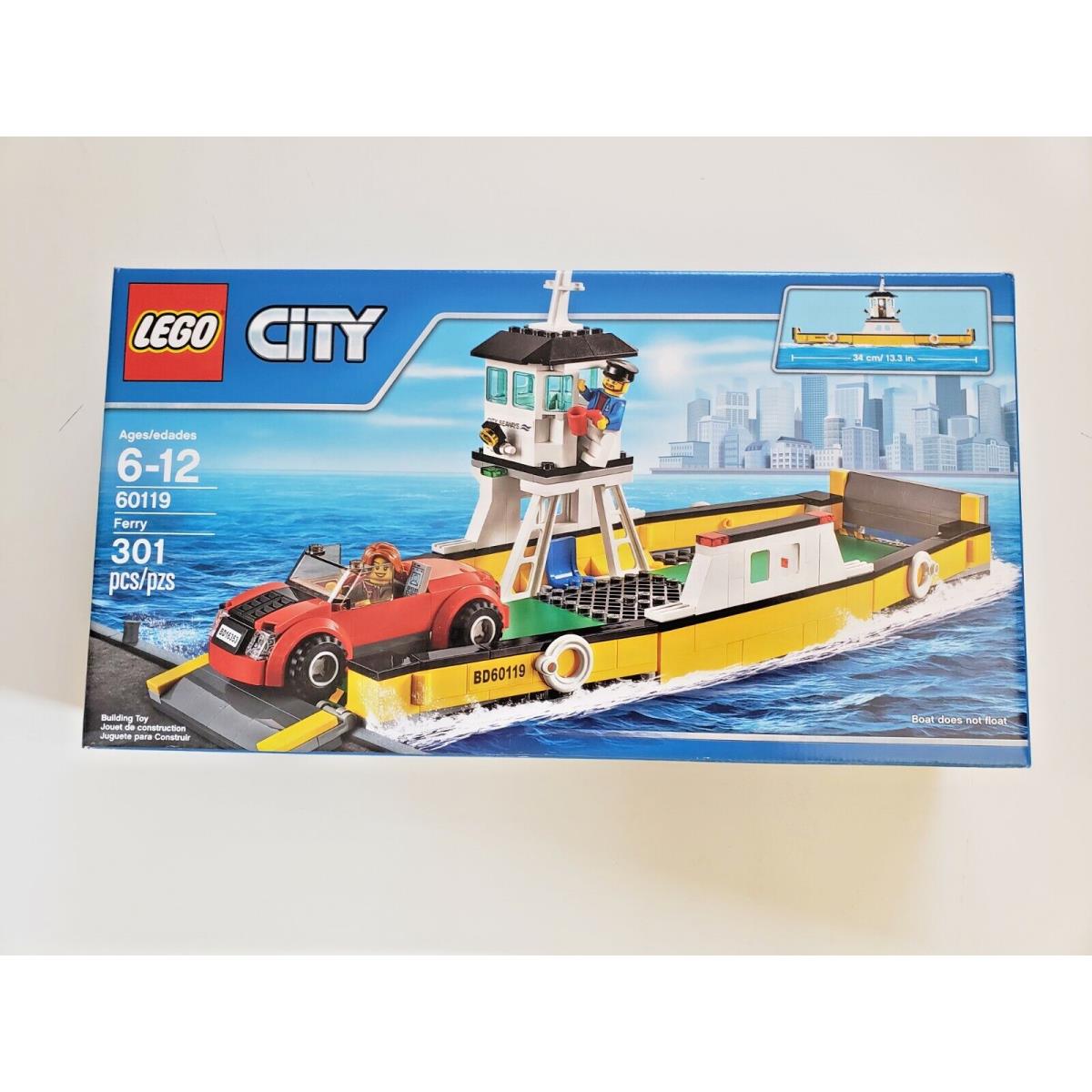 60119 Lego City Ferry with Red Car 301 Pcs in Box