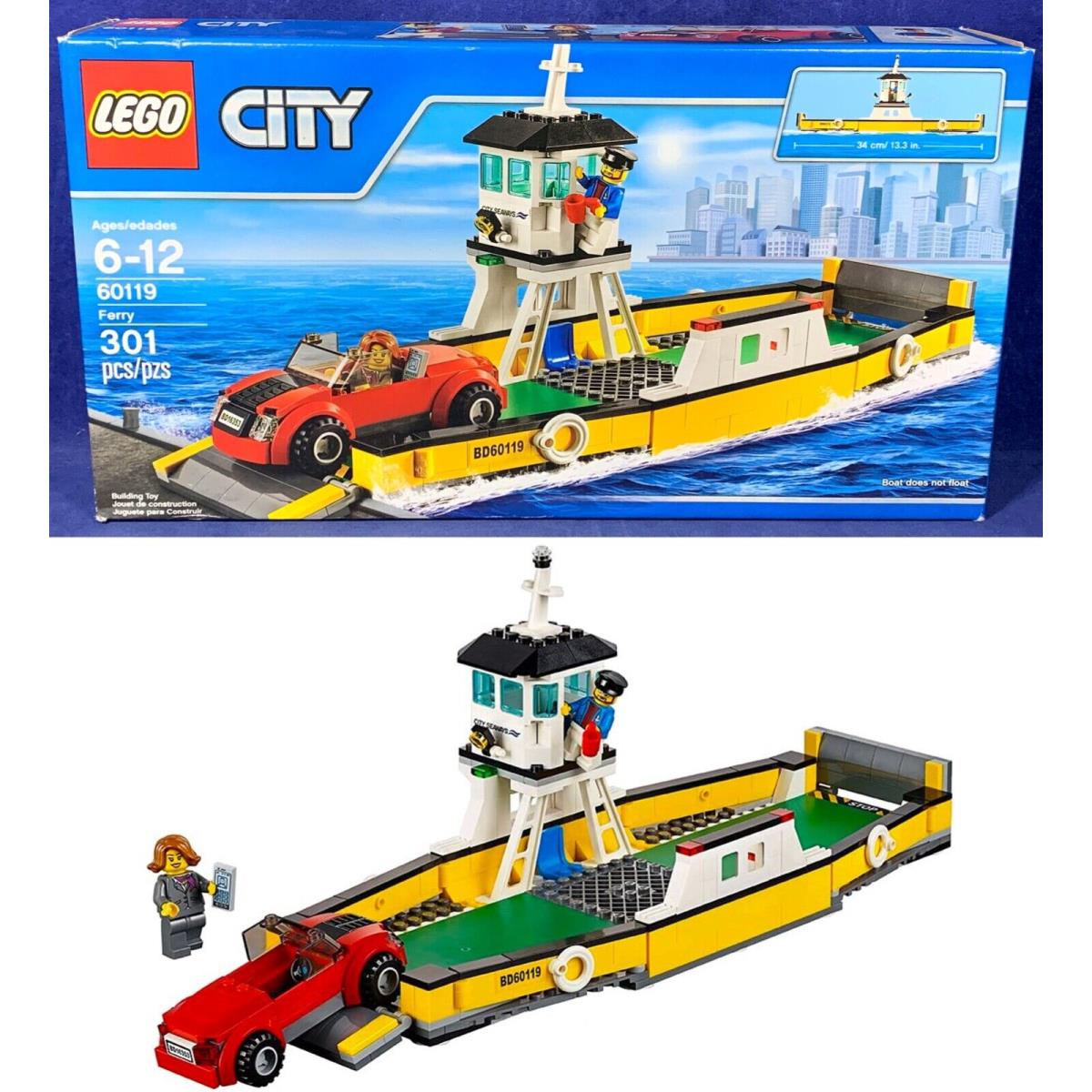 Ferry - Lego 60119 - City - Over a Foot Long Car