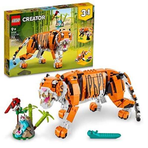Lego Creator 3 in 1 Majestic Tiger Building Set Transforms Tiger Panda Koi Fish