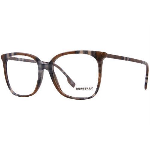 Burberry Louise BE2367 3966 Eyeglasses Women`s Check Brown Full Rim 54mm