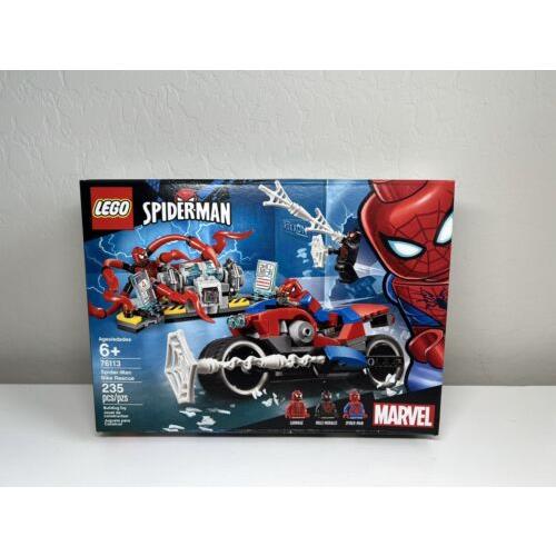 Lego Marvel Spider-man Bike Rescue 76113 Mile Morales Carnage Motorcycle