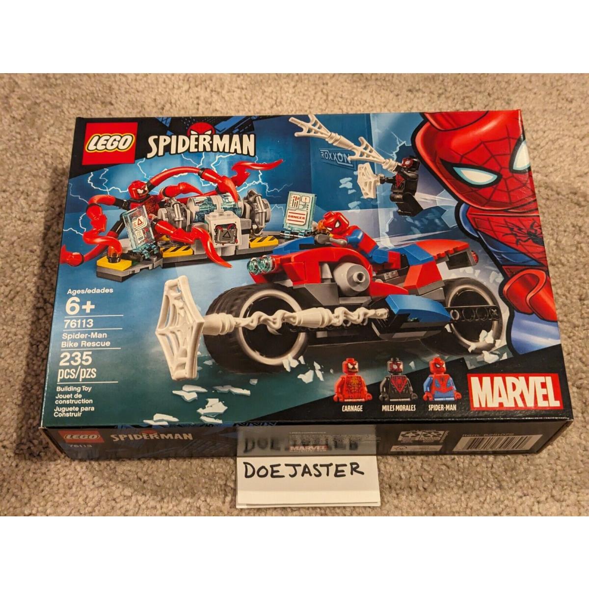 Lego 76113 Spider-man Bike Rescue - - 2019 - Marvel Super Heroes - Carnage