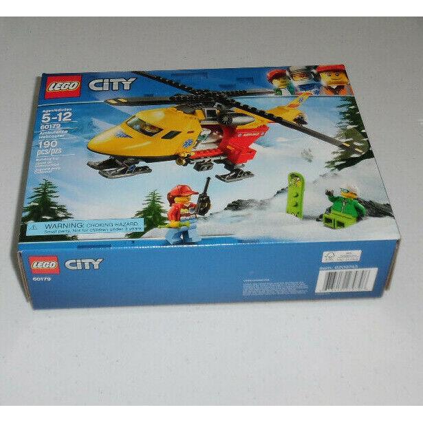 Lego City Ambulance Helicopter 60179 190 Piece Building Set Toy Kit