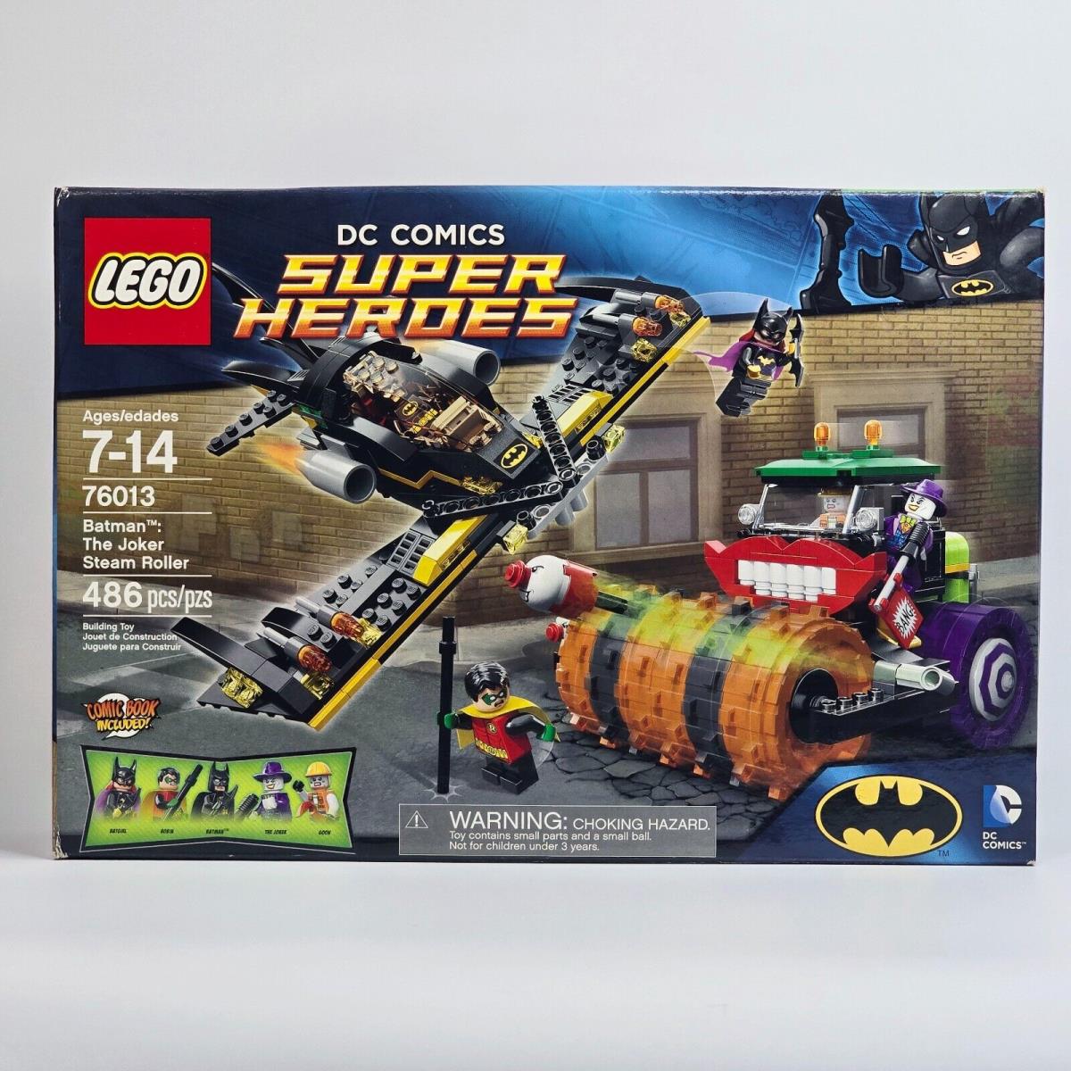 Lego 76013 Batman The Joker Steam Roller 2015 Retired DC Comics 486pc