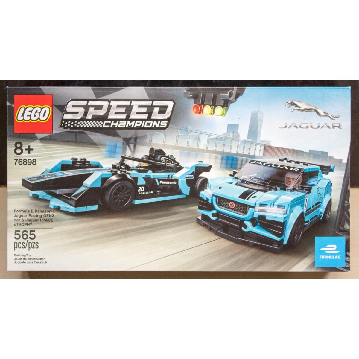 Lego Speed Champions Formula E Panasonic Jaguar and GEN2 I-pace Etrophy 76898