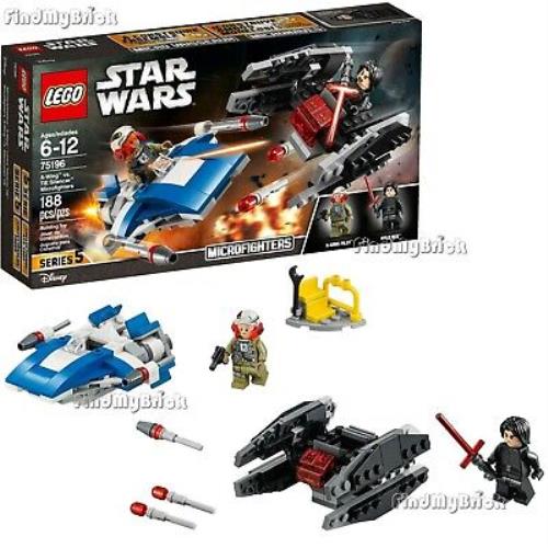 Lego Star Wars Micro Fighters 75196 A-wing Vs. Tie Silencer Microfighters