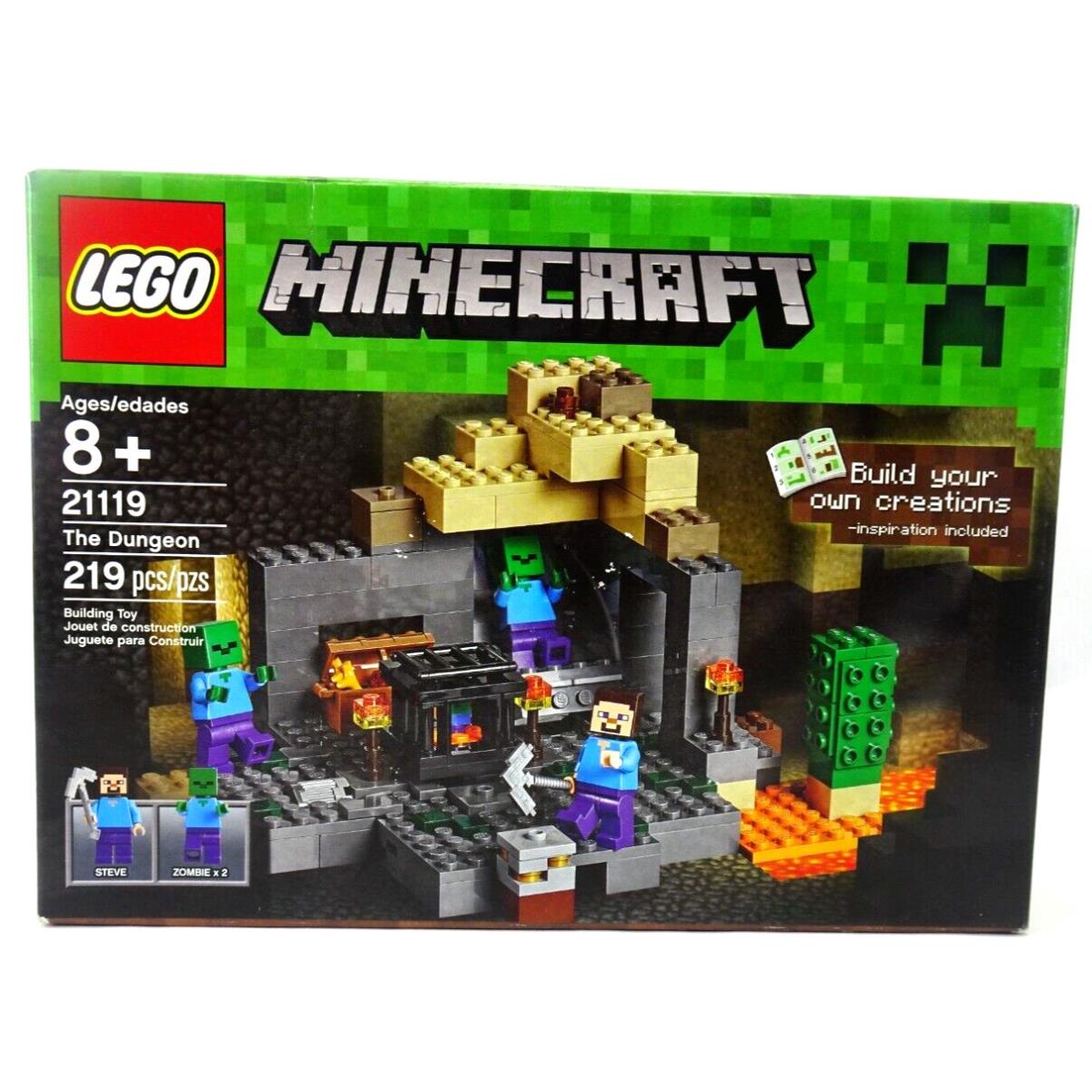 Lego Minecraft The Dungeon 21119 219 Pieces Taped Box