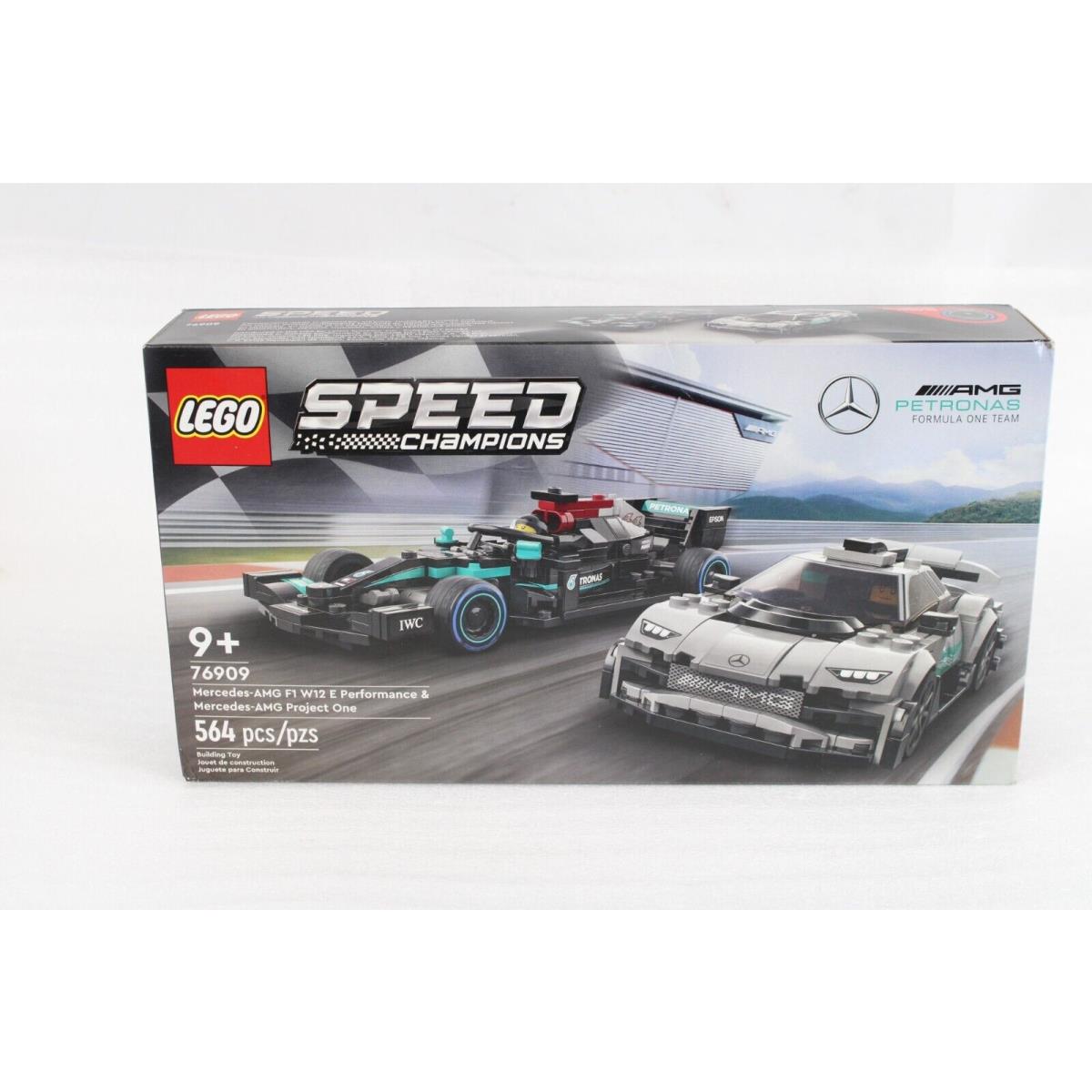 Lego 76909 Speed Champions Mercedes- F1 W12 E + Project One 564Pcs Ages 9+