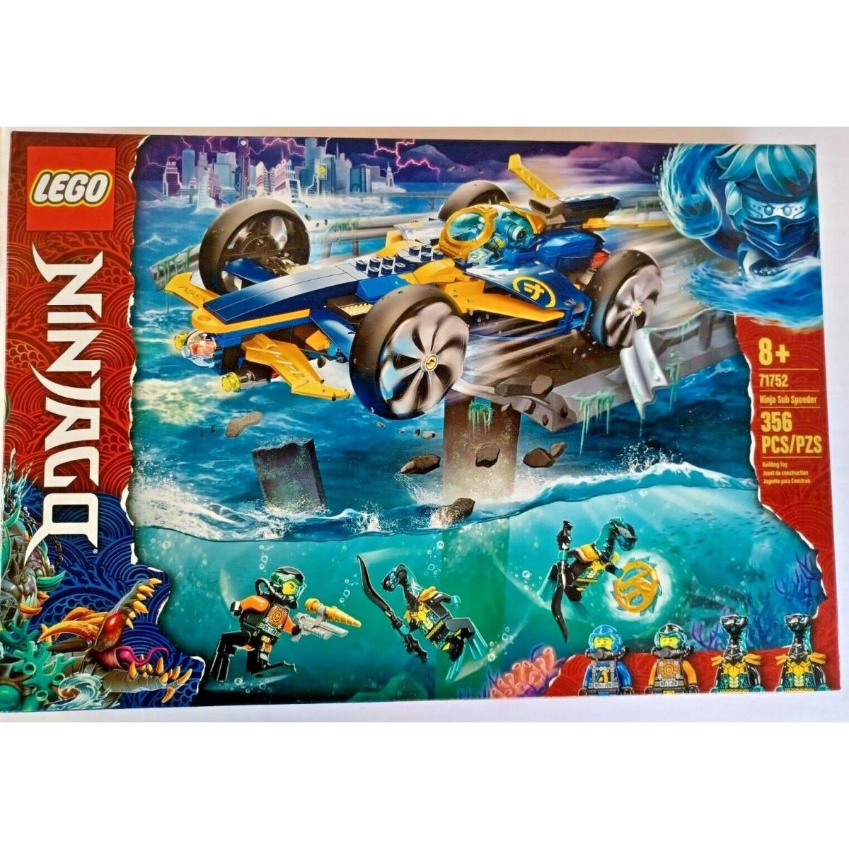 Lego Ninjago Ninja Sub Speeder 71752 Building Kit 356 Pieces