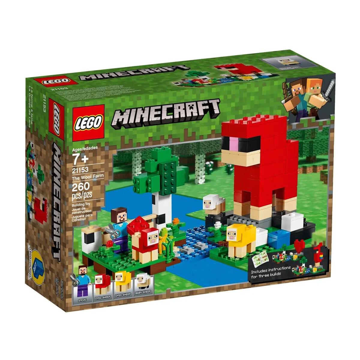 Lego The Wool Farm 21153 Minecraft Minifiugre Building Set