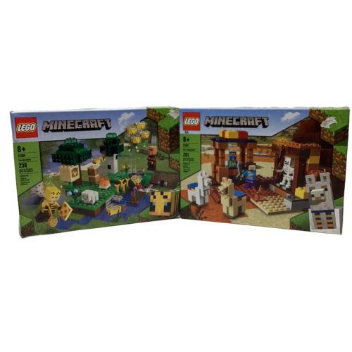 Lego Minecraft 21165 Bee Farm 21167 Trading Post