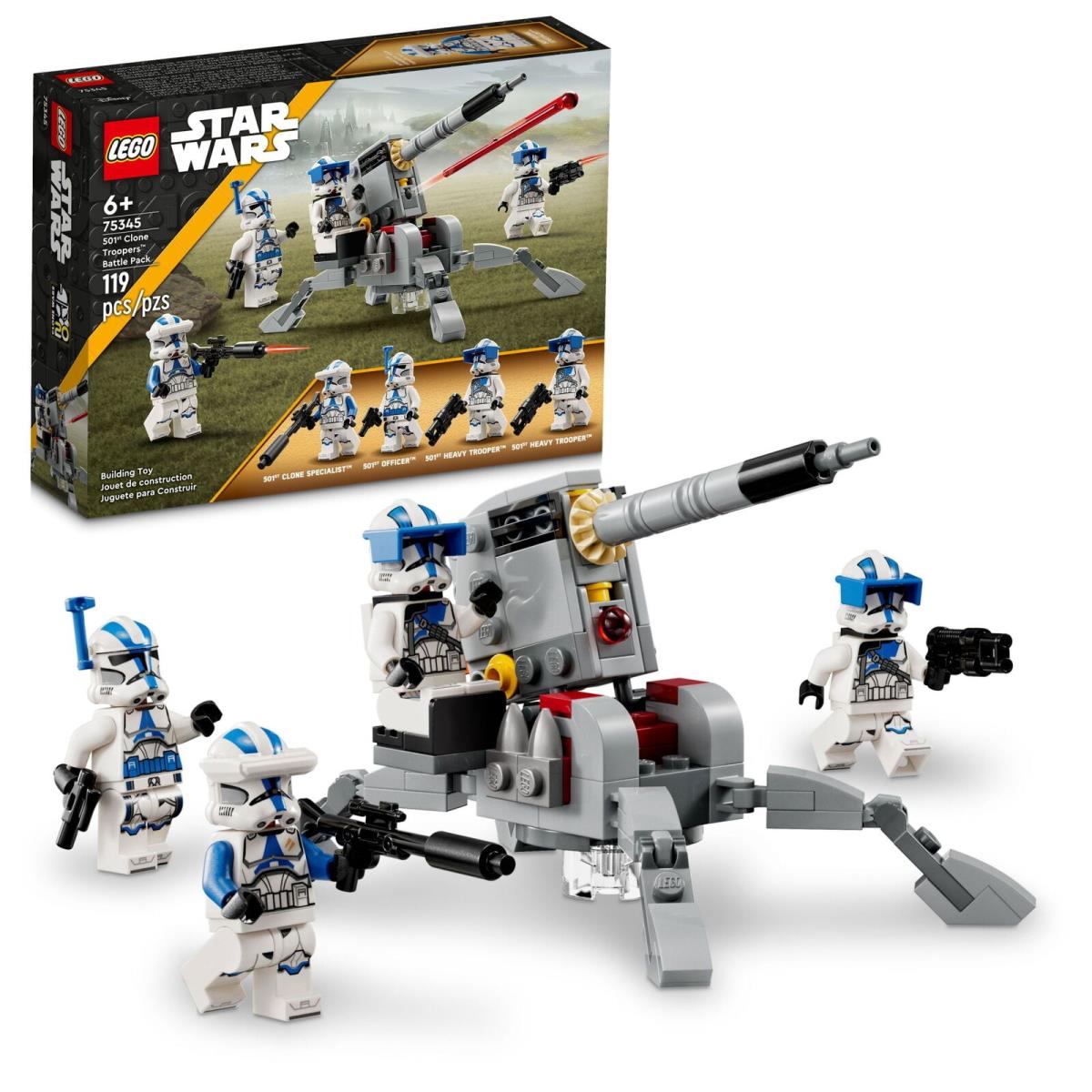 Lego Star Wars 501st Troopers Battle Pack Toy Set Buildable AV-7 Cannon