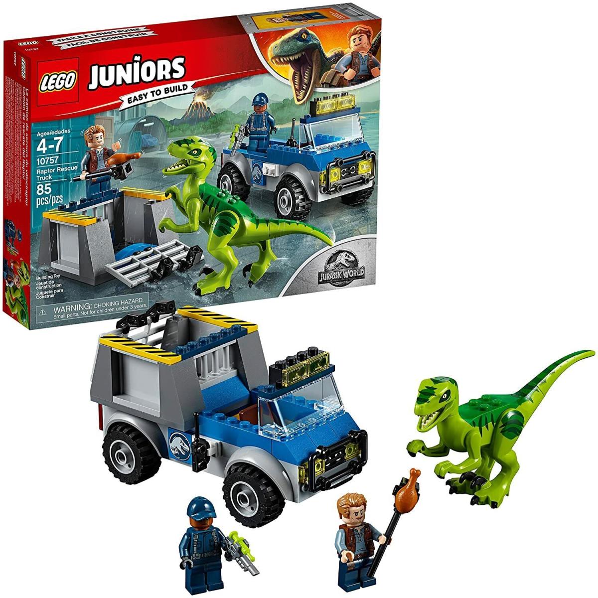 Lego Juniors 4+ Jurassic World Raptor Rescue Truck 10757 Retired