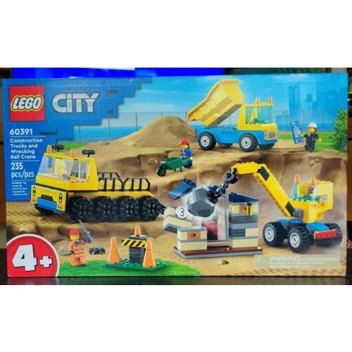 Lego City Construction Trucks and Wrecking Ball Crane 60391 See Ad. F21
