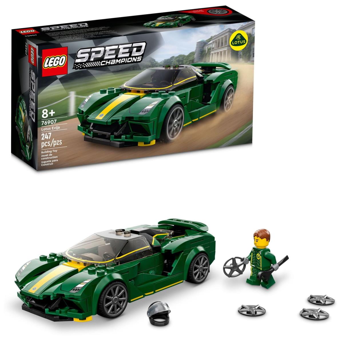 Lego Speed Champions Lotus Evija 76907 Race Car Toy Model For Kids Collectible