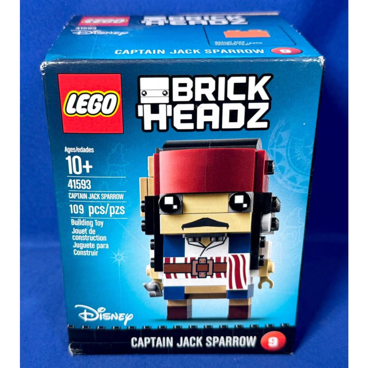 Captain Jack Sparrow 9 Lego Brick Headz 41593 - Pirates Caribbean Dead Men