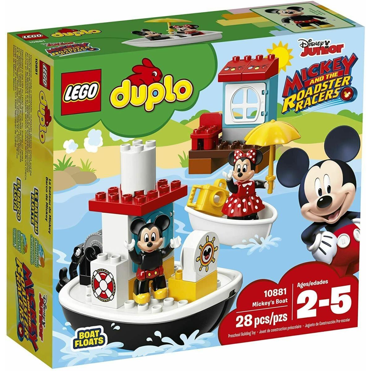 Lego Duplo Mickey Minnie Boat 10881 Disney Preschool Floating Bath Toy Mouse