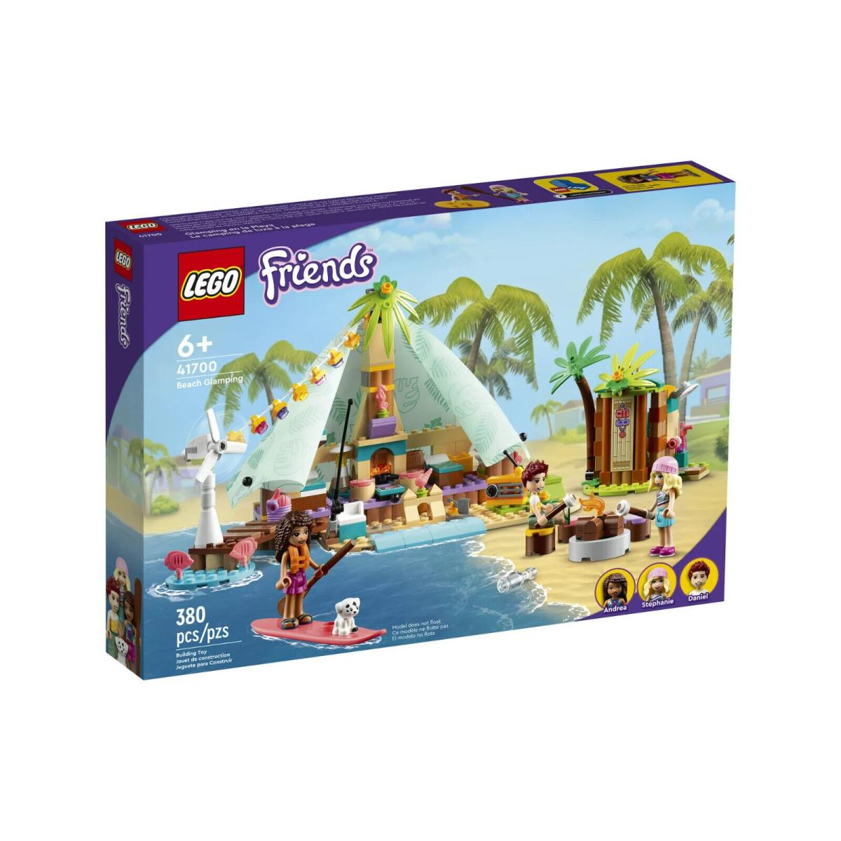 Lego Friends 41700 Beach Glamping 380 Pieces Ships Priority Mail