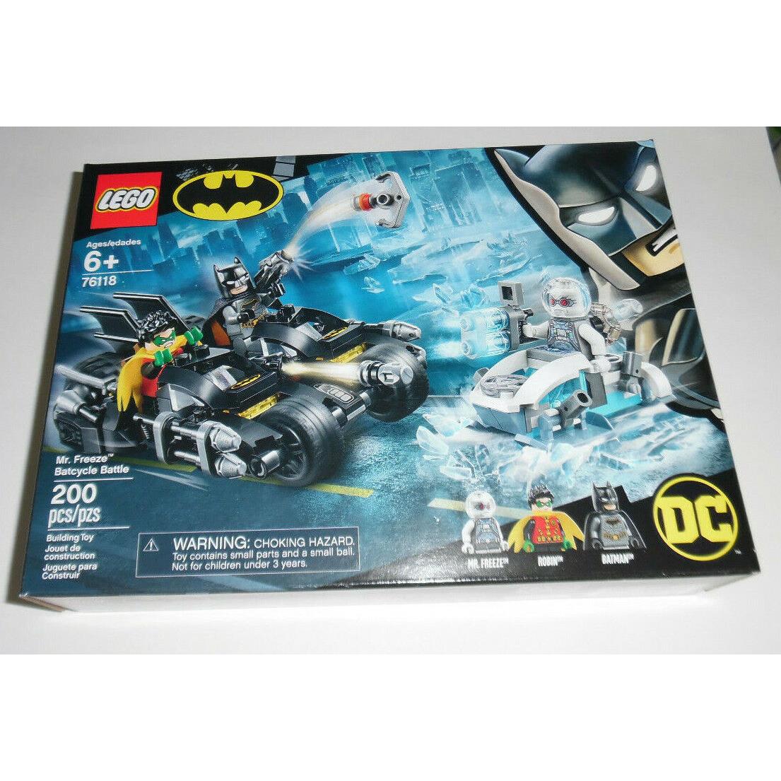 Lego DC Batman Mr. Freeze Batcycle Battle 76118 200 Piece Building Toy Set Kit