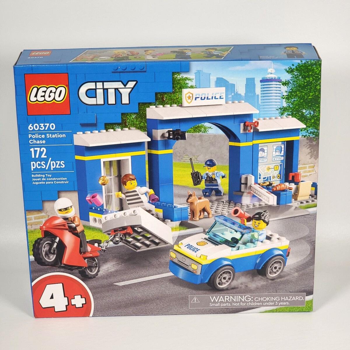 Lego City Police Station Chase 60370 Playset with Car Toy 4 Minifigures