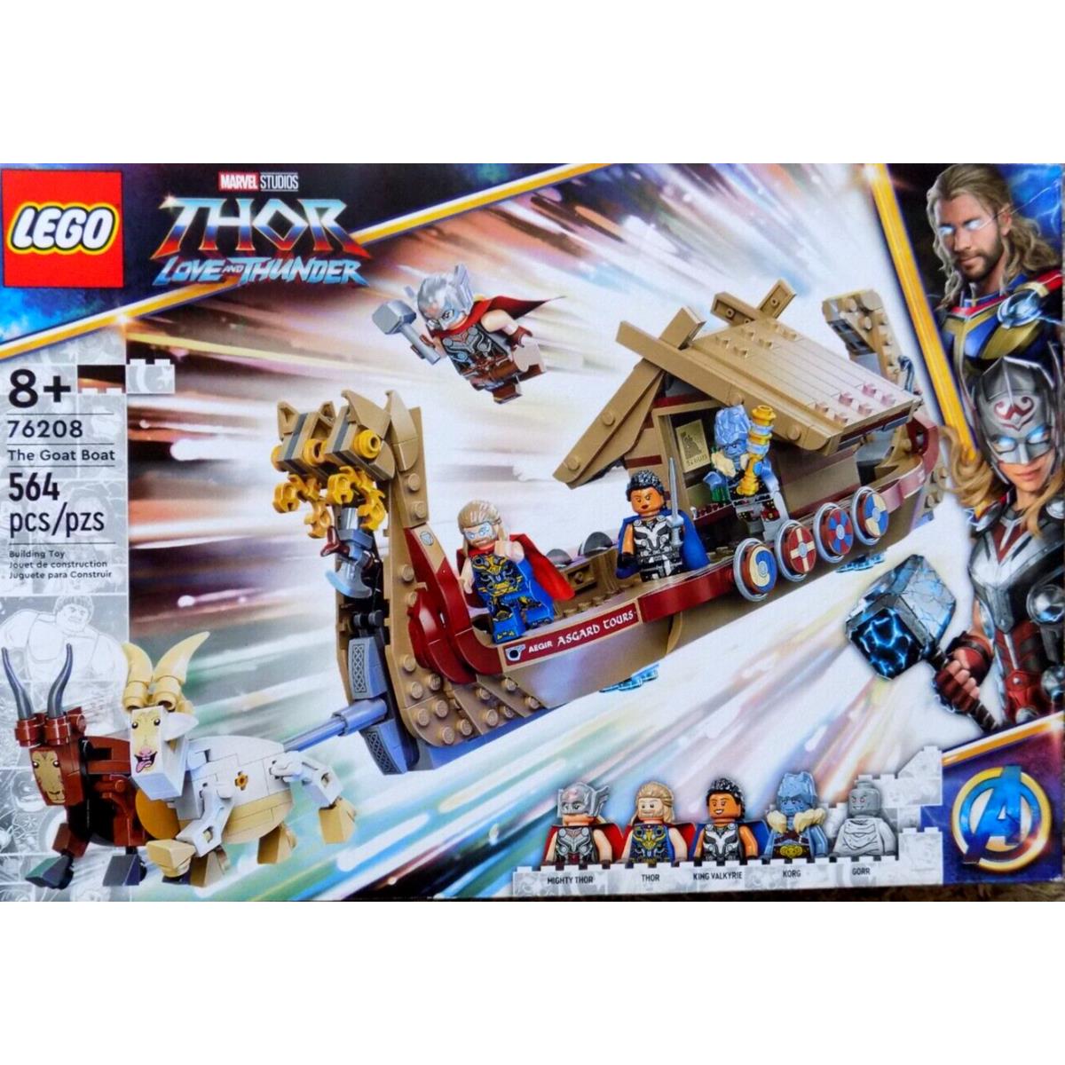 Lego 76208 Marvel Goat Boat Mighty Thor Love and Thunder New/seald King Valkyrie