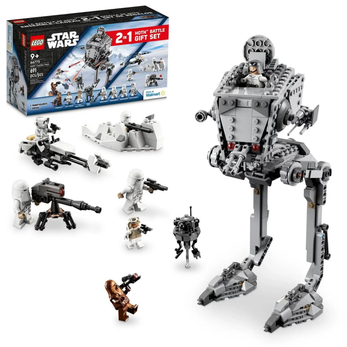 Lego Star Wars Hoth Combo Pack 66775 Hoth At-st Snowtrooper Battle 691 Pieces