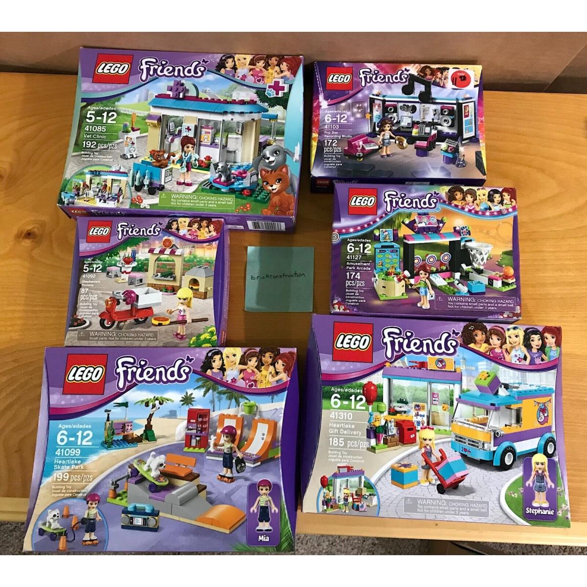 Six Lego Friends Sets 41085 41092 41099 41103 41127 41310 - All Nisb Read