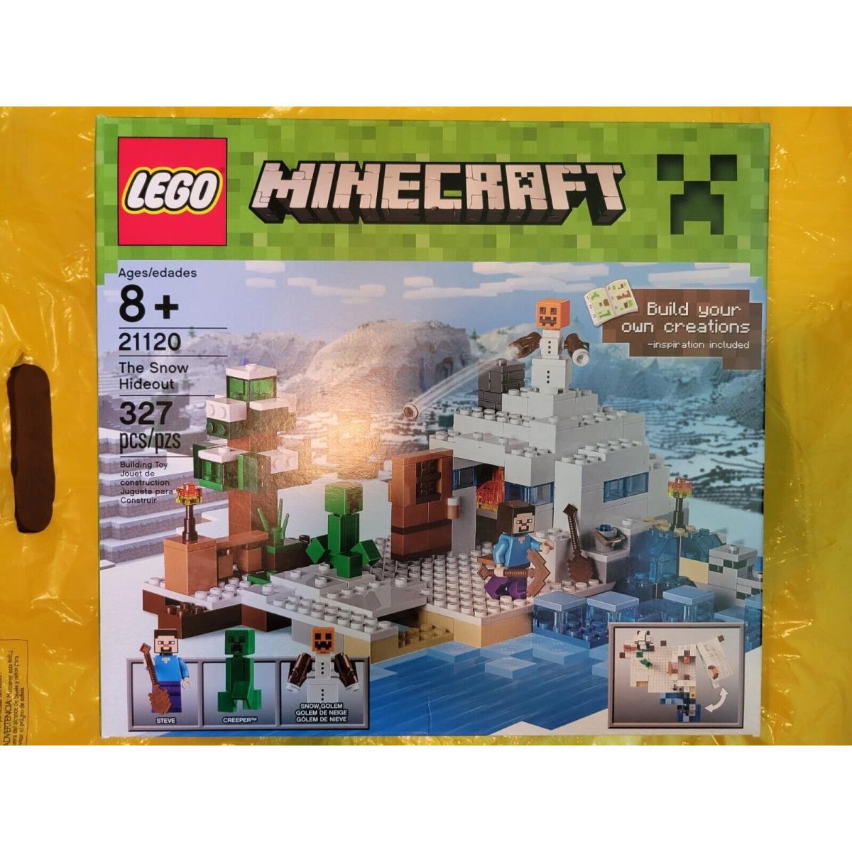 Lego Minecraft: The Snow Hideout 21120 327 Piece Retired Set