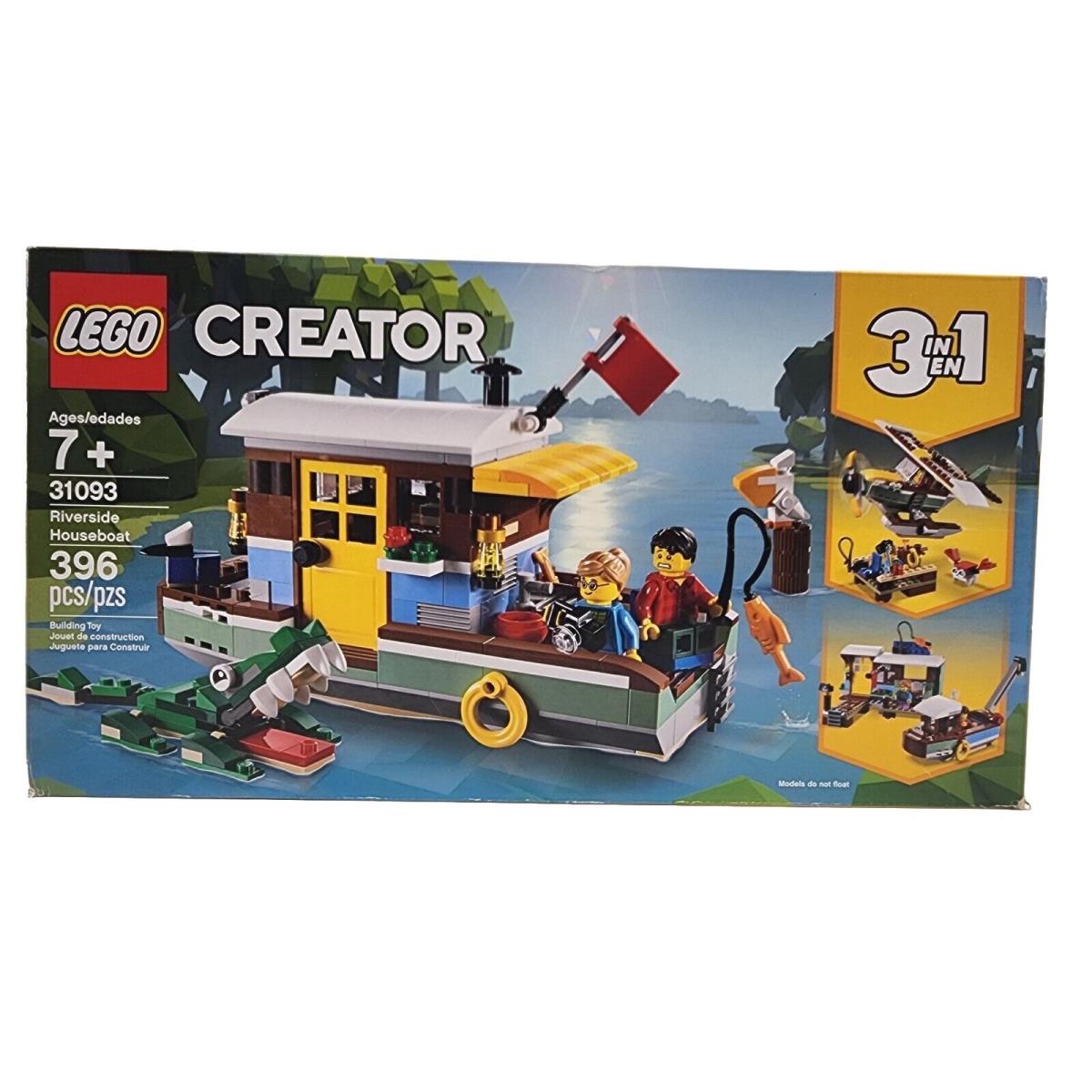 Lego Creator 3-in-1: Riverside Houseboat 31093 Seaplane Pontoon Box