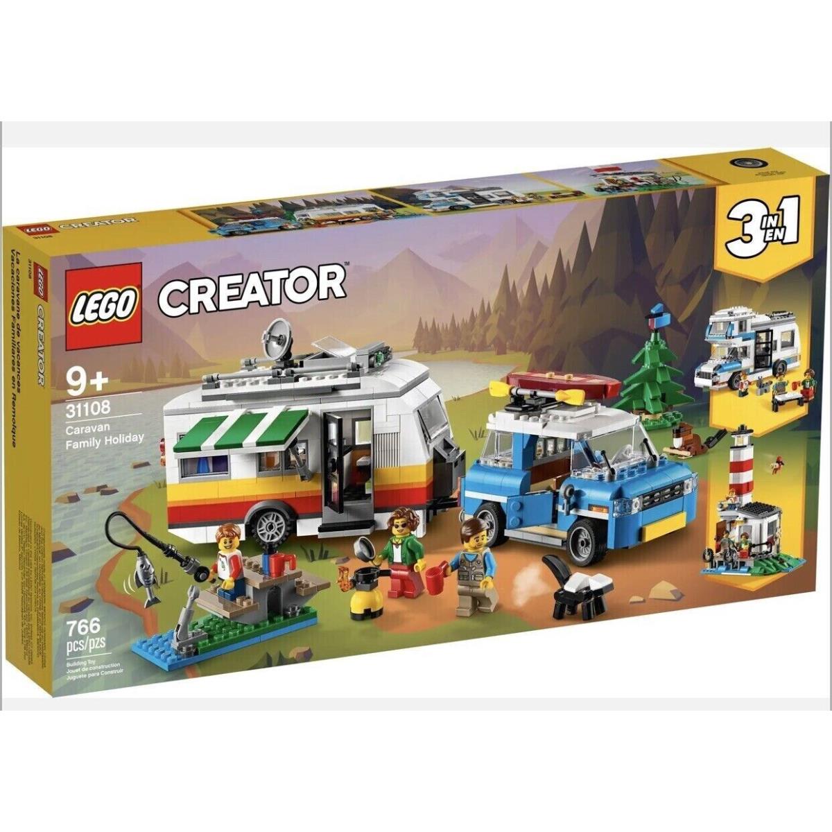 Lego Creator 3 In 1 Caravan Family Holiday Set 31108