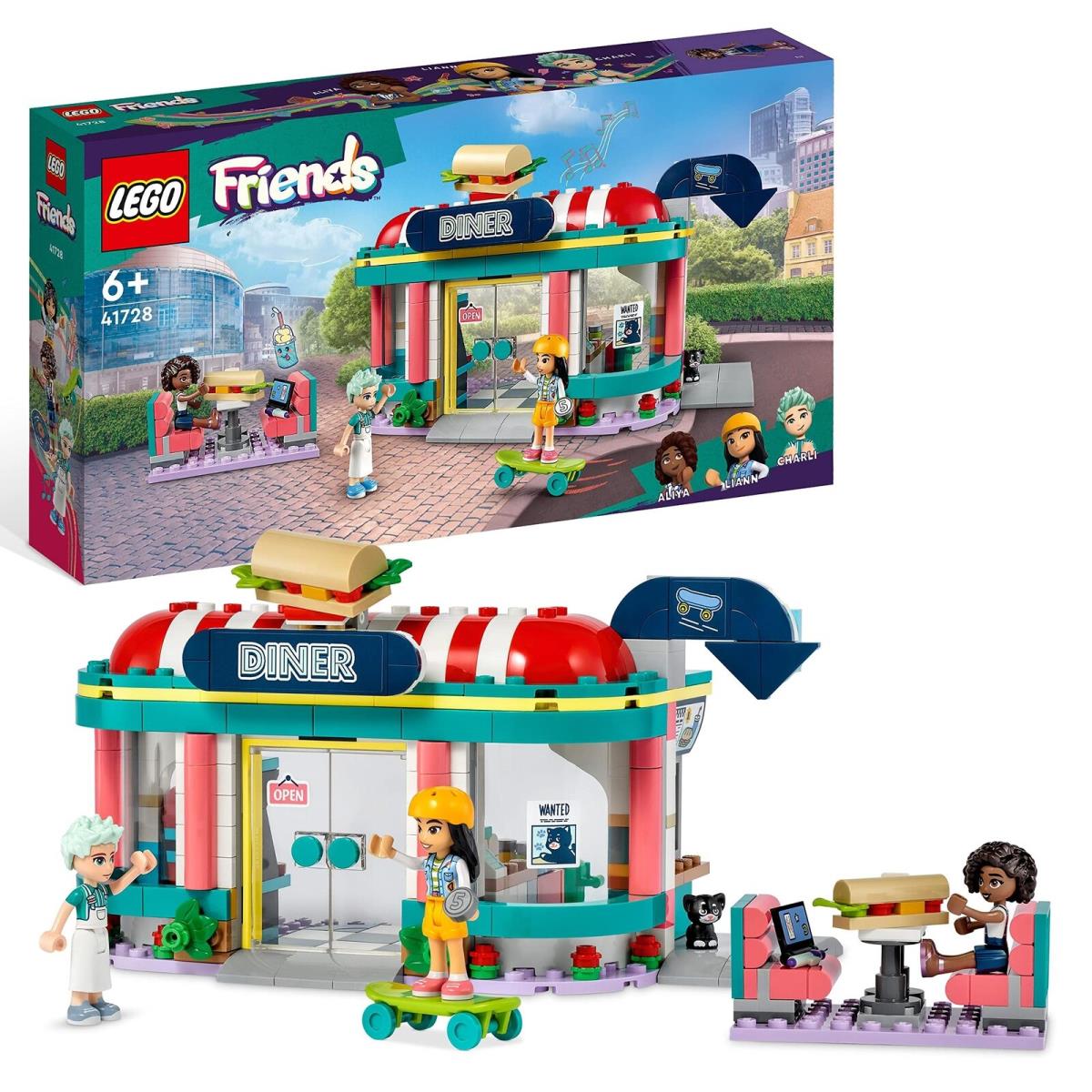 Lego Friends Heartlake Downtown Diner Restaurant Playset Toy For Kids Aged 6 Pl