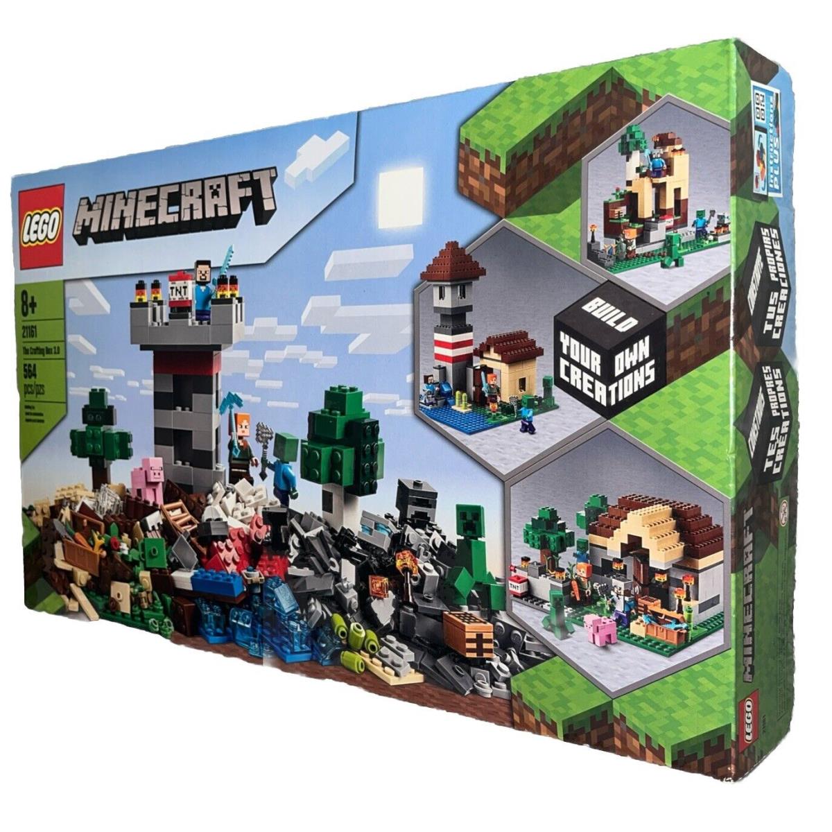 Ships Fast Lego Minecraft Set 21161: The Crafting Box 3.0 Nisb