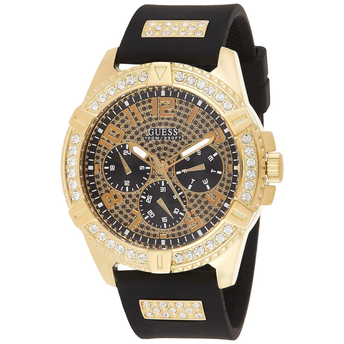 Guess Frontier Quartz Crystal Black Dial Men`s Watch W1132G1