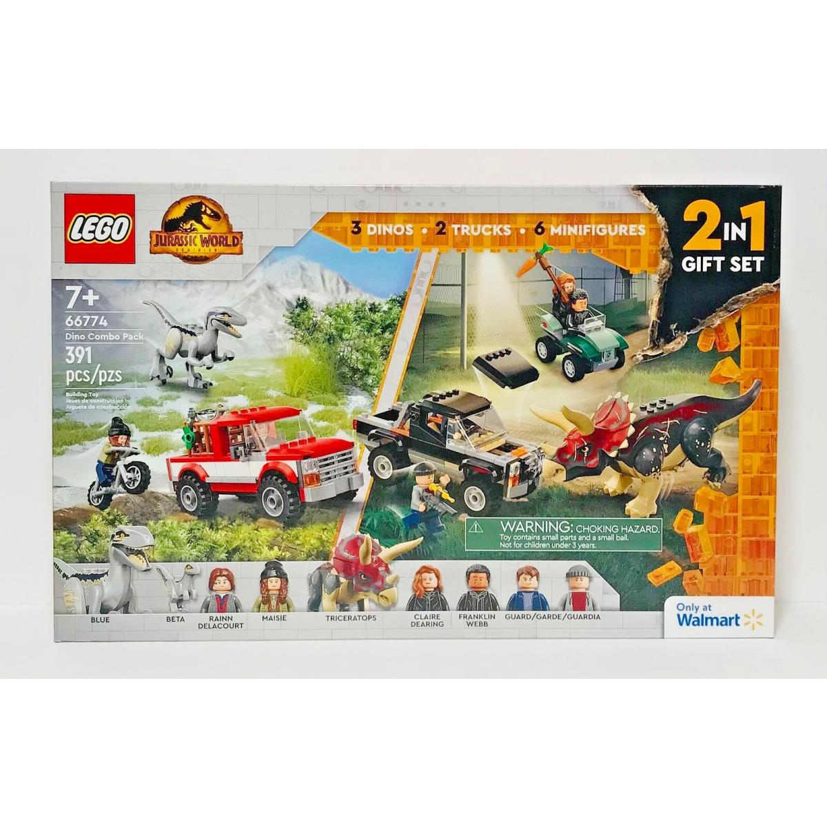 Lego Jurassic World Dominion 66774 Dino Combo Pack 391 Pcs 2-in-1 Gift Set