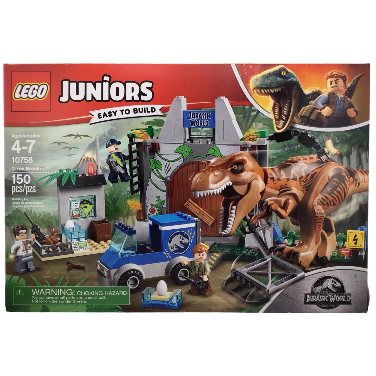 Lego Juniors Jurassic World 10758 T.rex Breakout Building Set