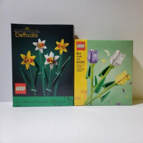 Lego 40646 Daffodils 40461 Tulips Flowers Botanicals Spring Bouquet