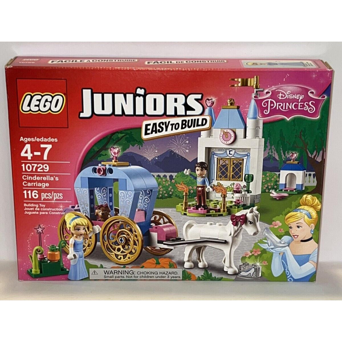 Lego Juniors Cinderella`s Carriage 10729 Building Kit 116 Pcs Princess Retired