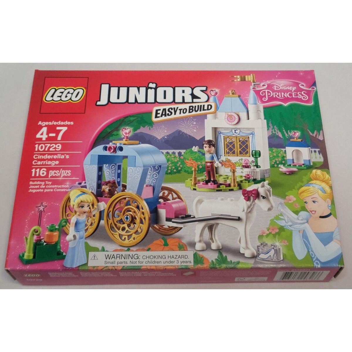 Lego 10729 Cinderella`s Carriage Juniors Disney Princess Puppy Prince Charming